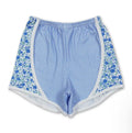 Blue patchwork shorts
