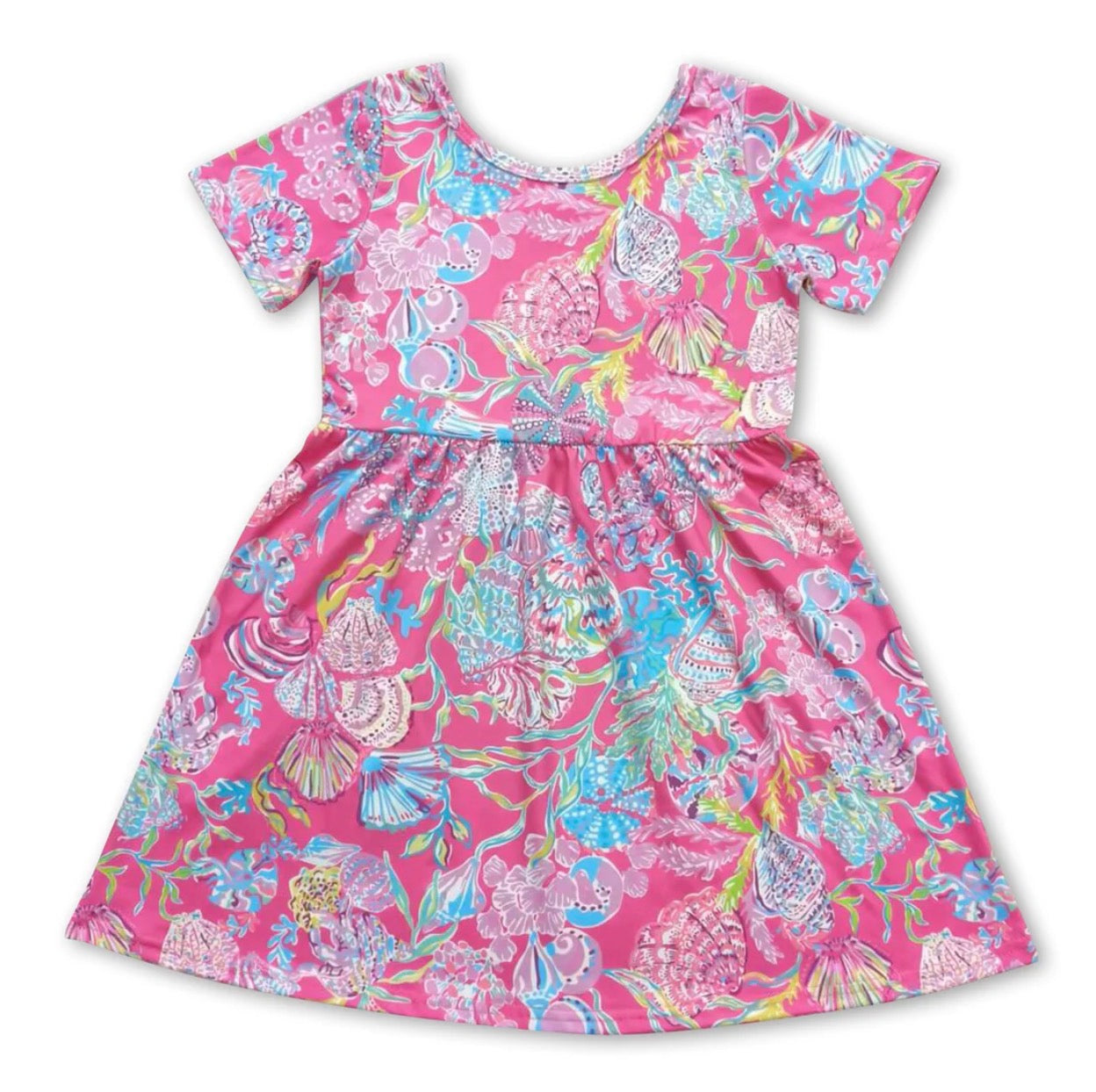 Shell watercolor dress