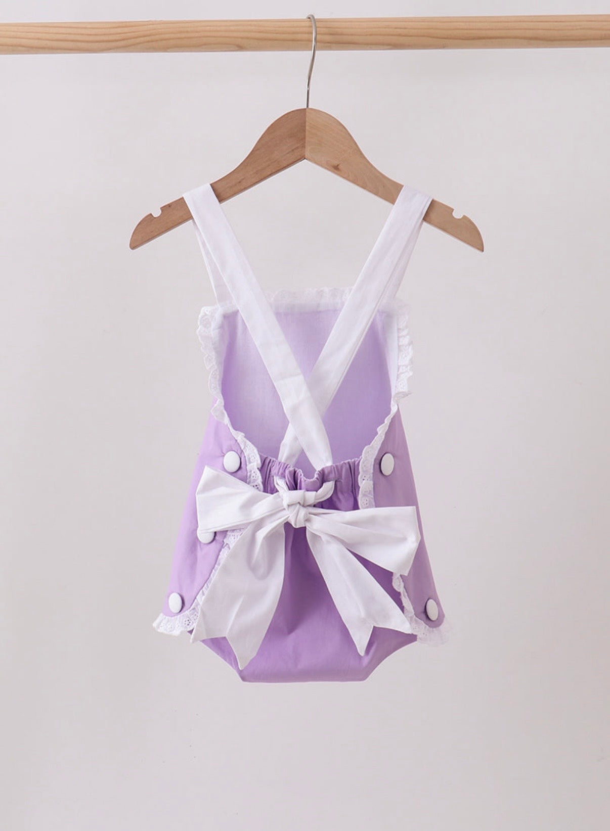 Purple Ruffle Bow Sunsuit