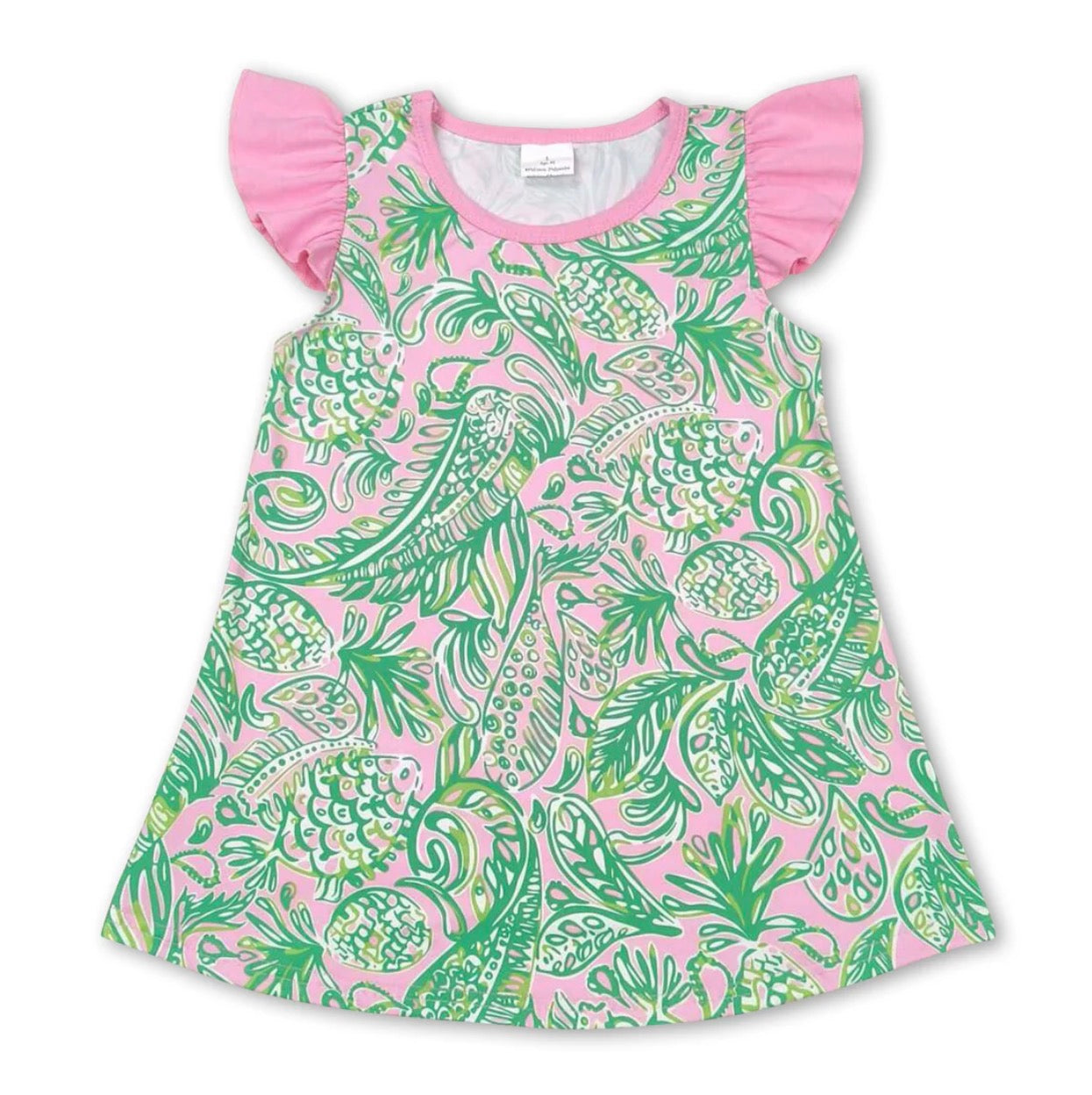 Fish watercolor flutter dress