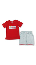 Red ride boys shorts set