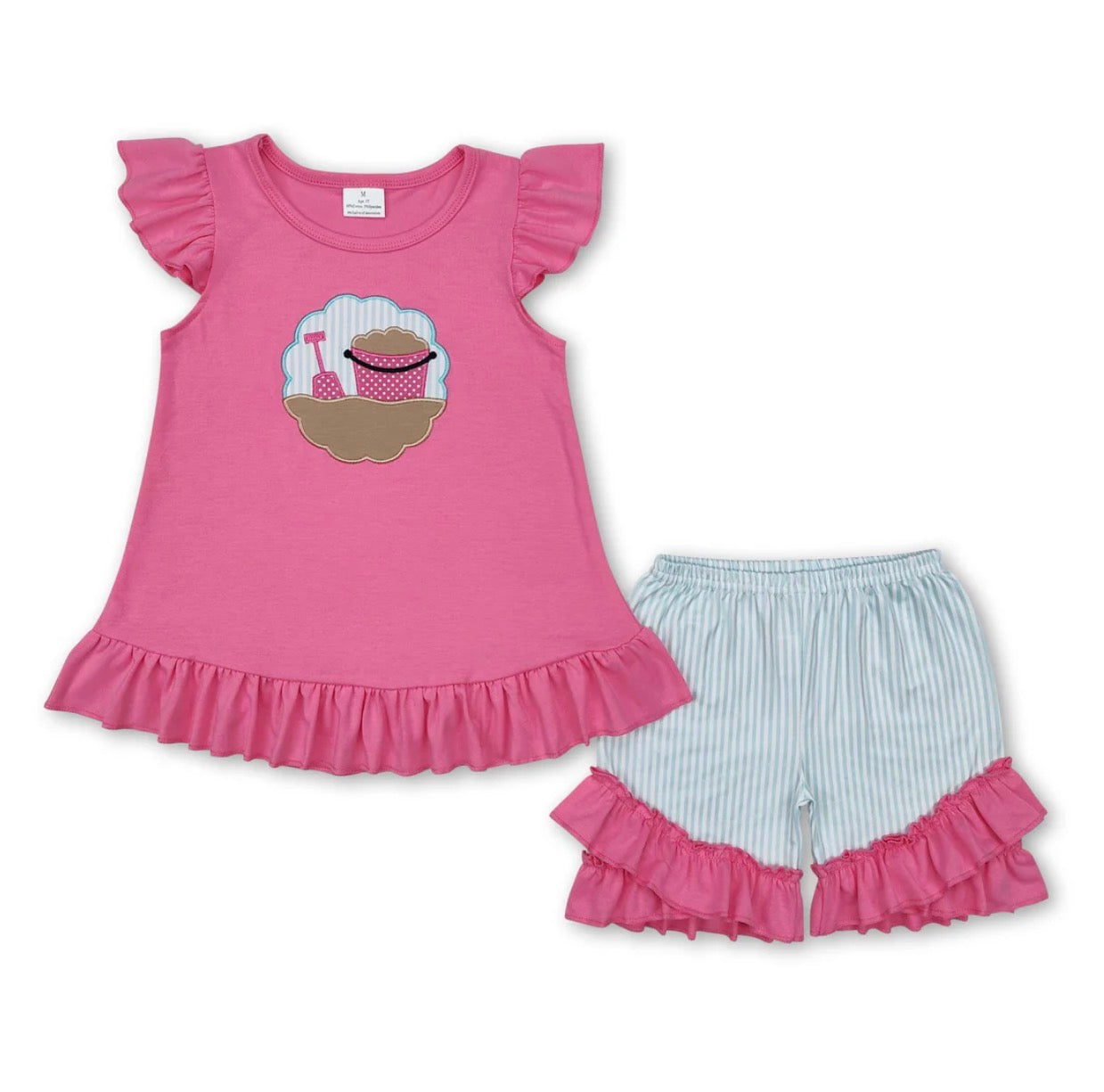 Sand pail girls shorts set