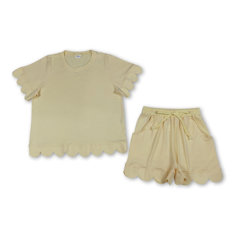 Women’s Scallop Set Solids