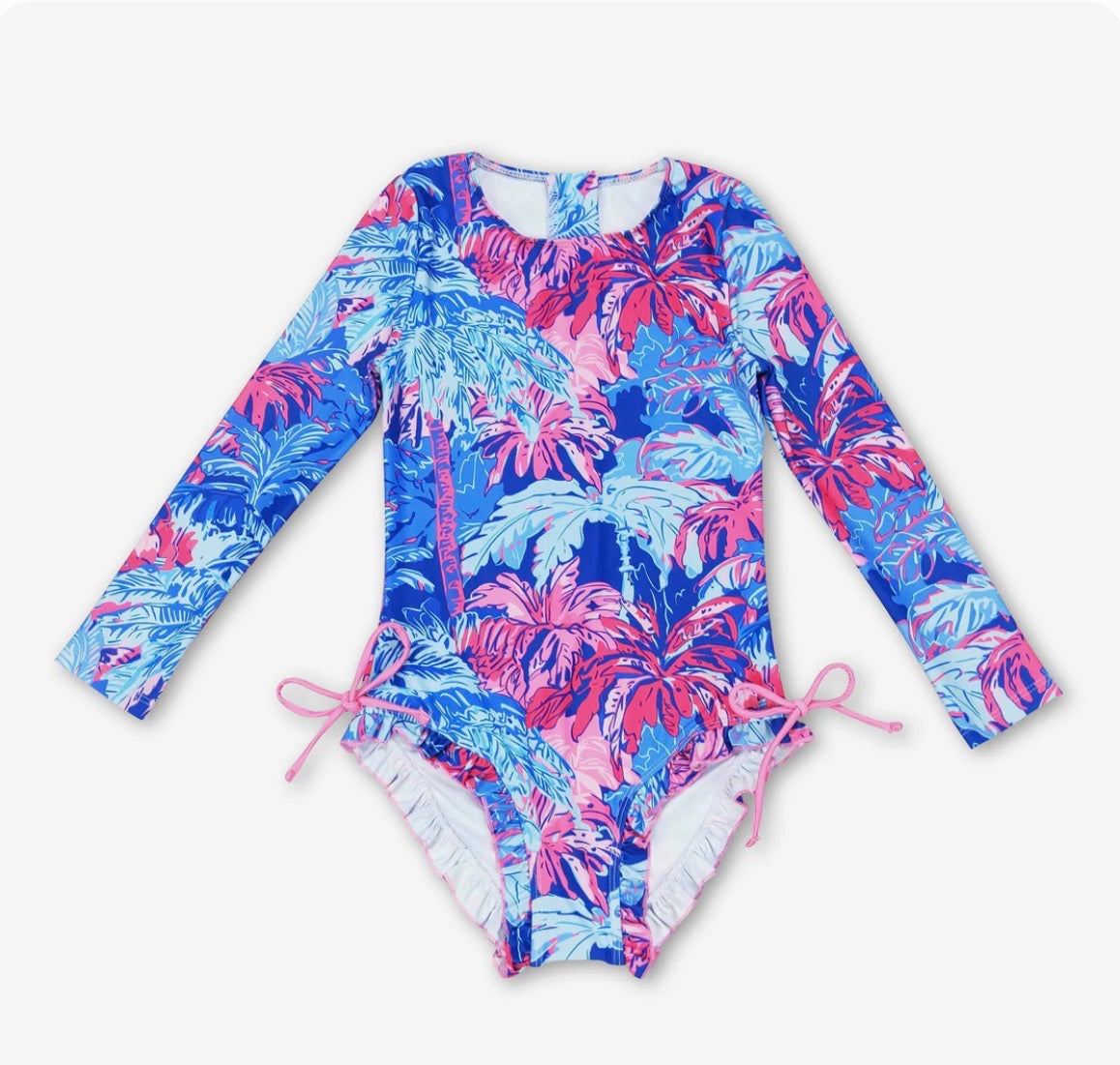 Tropical long sleeve swimsuit