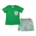 Fish watercolor boys shorts set