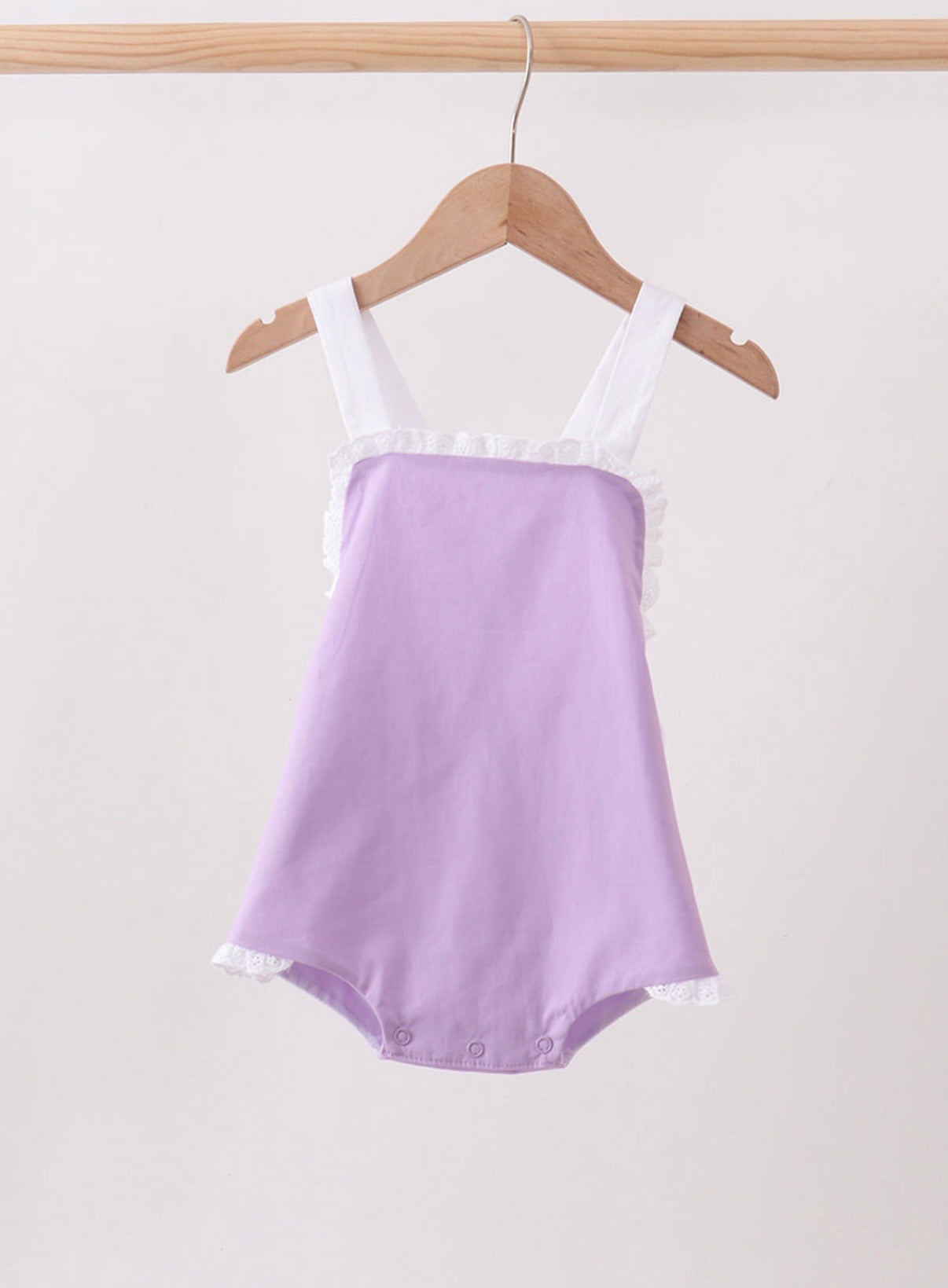 Purple Ruffle Bow Sunsuit
