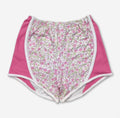 Pink patchwork girls shorts