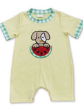 Watermelon Dog Boys Romper